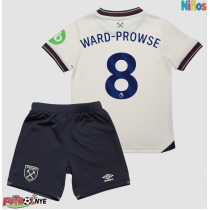 Camiseta West Ham United James Ward-Prowse #8 Visitante Equipación para niños 2025-26 manga corta (+ pantalones cortos)